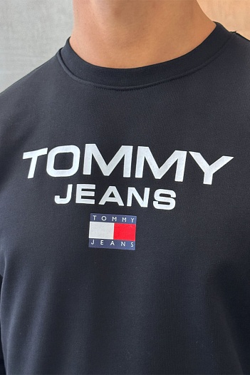 Чёрный свитшот Tommy Hilfiger logo-print   