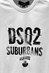 Мужская белая футболка Dsquared2 Suburbans