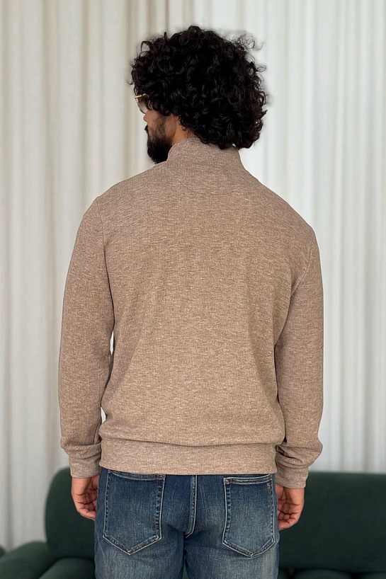 Мужская коричневая кофта на молнии Loro Piana