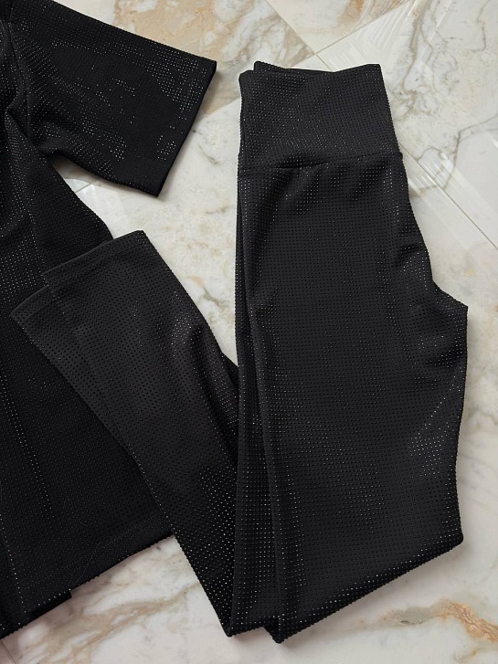 Женский костюм со стразами Balenciaga Premium - Black