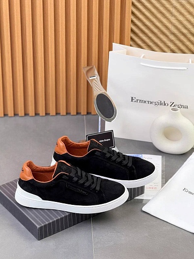 Мужские замшевые кроссовки Ermenegildo Zegna   
