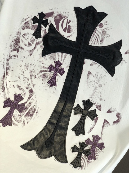 Белая оверсайз футболка Chrome Hearts Premium