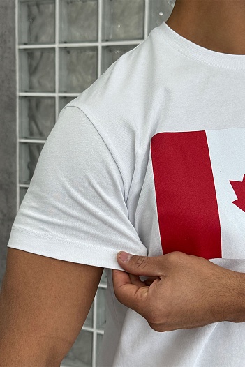 Футболка белого цвета Dsquared2 Flag of Canada   