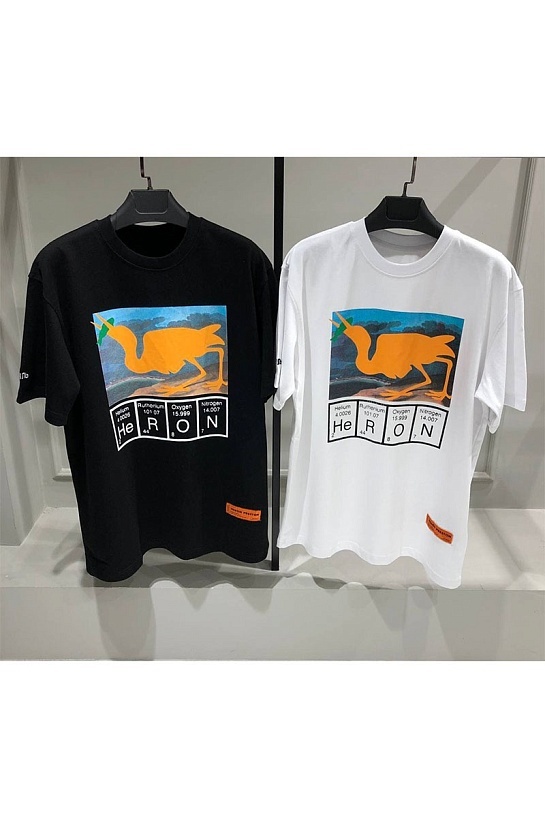 Чёрная оверсайз футболка Heron Preston Periodic