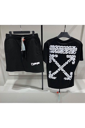 Чёрная оверсайз футболка Off-White "Cabin Baggage"   