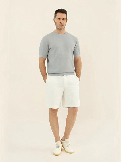 Мужская светло-серая футболка Loro Piana premium   