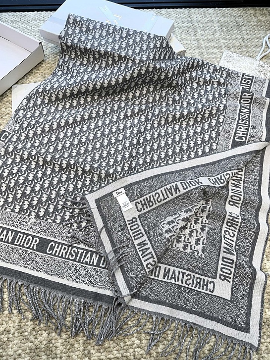 Шарф Dior Oblique Monogram premium 140x140 см