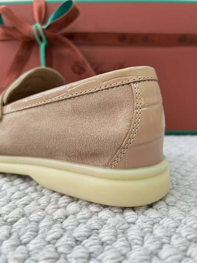 Женские лоферы Loro Piana Summer Charms Walk premium - Light Beige   