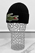 Шапка чёрного цвета Lacoste logo-embroidered
