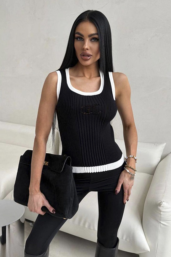 Женская майка Chanel premium - Black