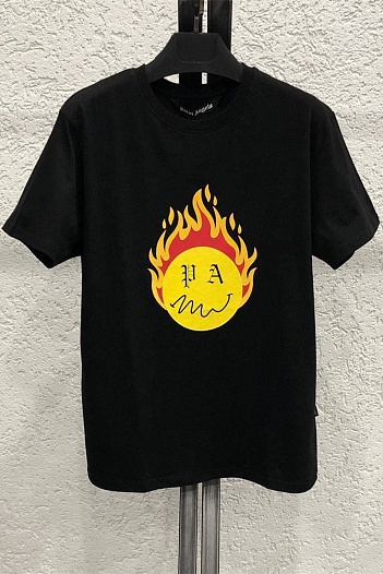 Оверсайз футболка Palm Angels "Burning Head" - Black   