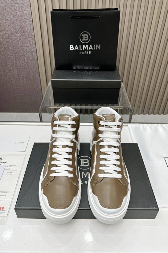 Кожаные кроссовки Balmain Paris High-Top