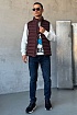 Мужской бордовый жилет Hugo Boss