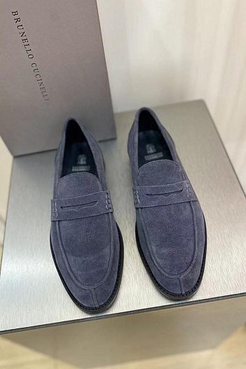 Мужские замшевые лоферы Brunello Cucinelli   