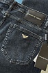 Мужские чёрные джинсы Emporio Armani regular fit