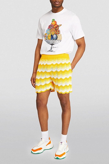 Белая футболка Casablanca celestial pyramid   