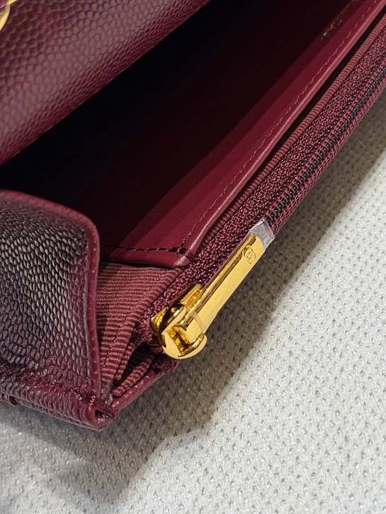 Кожаная сумка Chanel Wallet on Chain premium 19x12x4 см