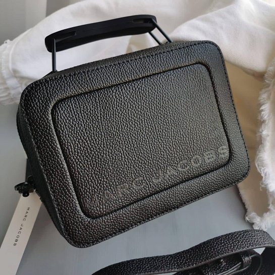 Женская сумка Marc Jacobs The Textured Mini Box Black 20x15 см