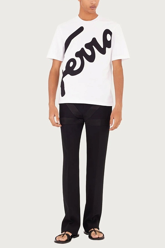 Мужская футболка Salvatore Ferragamo белого цвета