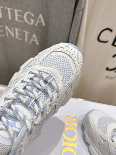 Женские кроссовки Dior Chrono Premium - White / Blue   