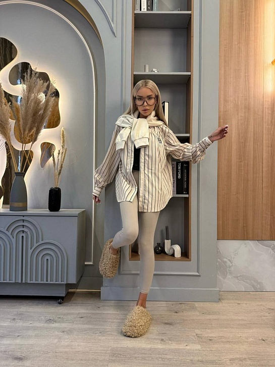 Женская рубашка в полоску Loewe