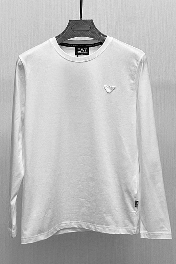 Мужской белый лонгслив Emporio Armani 7   