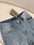 Женские рванные джинсы Balenciaga синего цвета