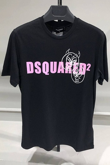 Мужская чёрная футболка Dsquared2   