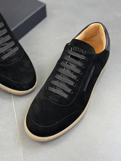 Мужские замшевые кроссовки Zegna "232"   