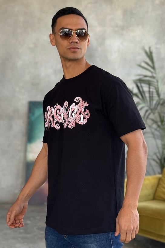 Чёрная оверсайз футболка Amiri