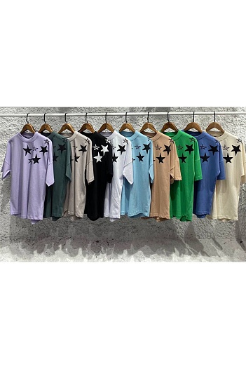 Оверсайз футболка Palm Angels Shooting Star - Dark Green   