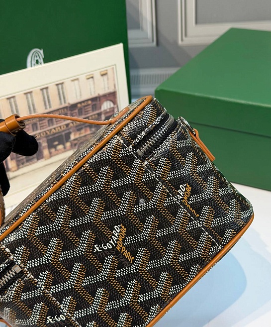 Кожаная сумка Goyard Muse Mini Vanity ​premium 16,5x10,5x8 см