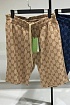 Шорты бежевого цвета Gucci GG monogram-pattern
