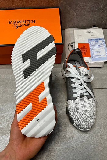 Мужские комбинированные кроссовки Hermes Depart - Grey   