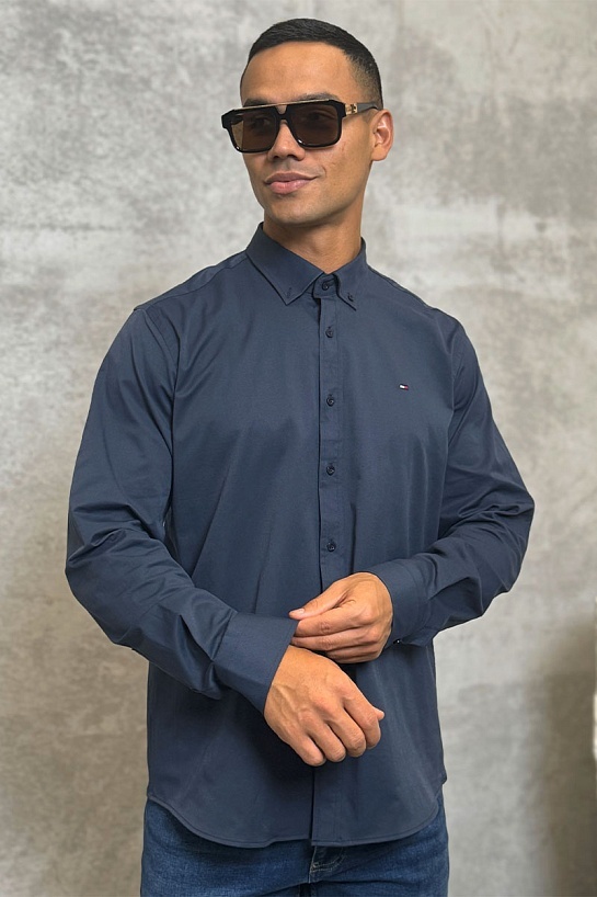 Мужская рубашка Tommy Hilfiger flag embroidery - Navy