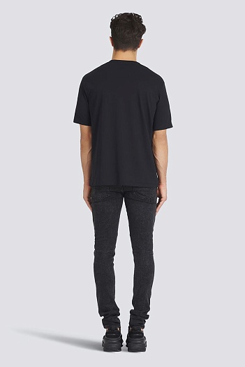 Чёрная оверсайз футболка Balmain Medallion logo-print   