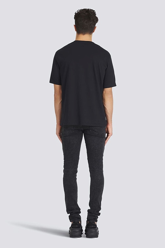 Чёрная оверсайз футболка Balmain Medallion logo-print