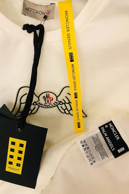 Женская оверсайз футболка Moncler 8 Palm Angels - Grey