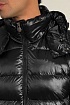 Чёрный пуховик Moncler Maya logo-patch