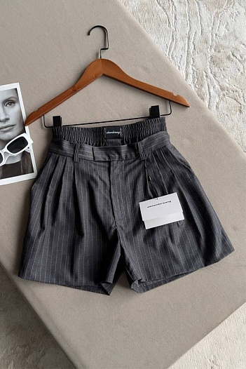 Женские шорты Alexander Wang серого цвета   