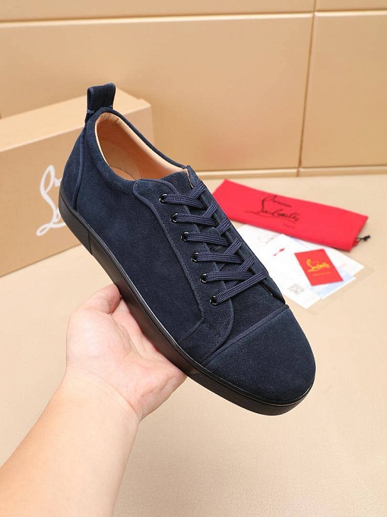 Замшевые кроссовки Christian Louboutin Louis Junior