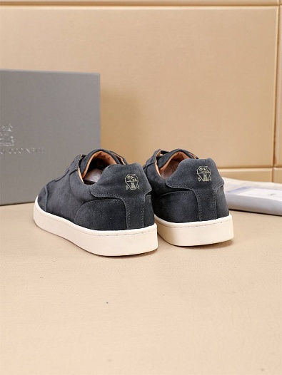 Замшевые кроссовки Brunello Cucinelli low-top - Grey   