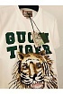Белая оверсайз футболка Gucci Tiger logo print