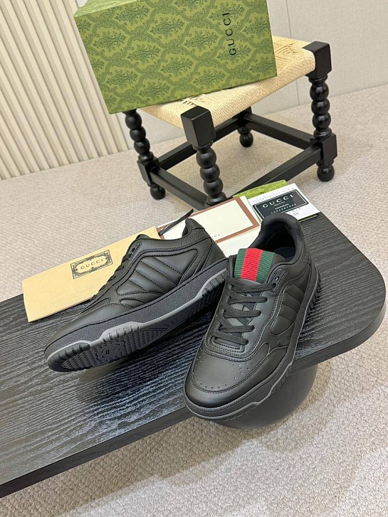 Мужские кожаные кроссовки Gucci Re-Web