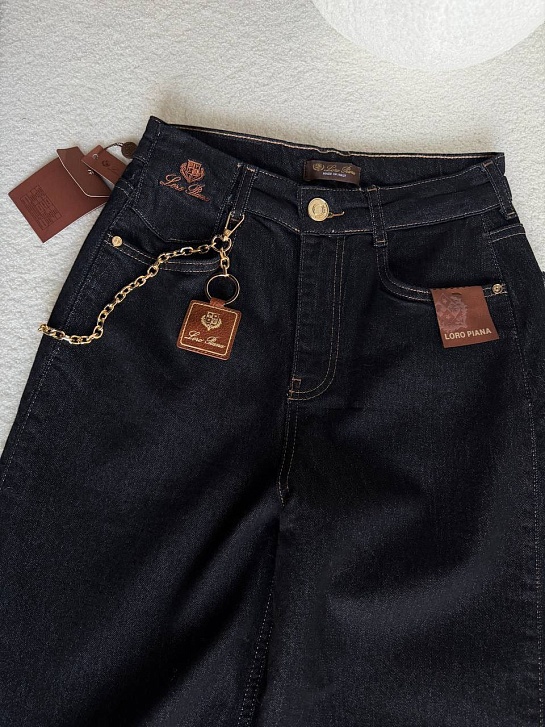Женские синие джинсы Loro Piana premium