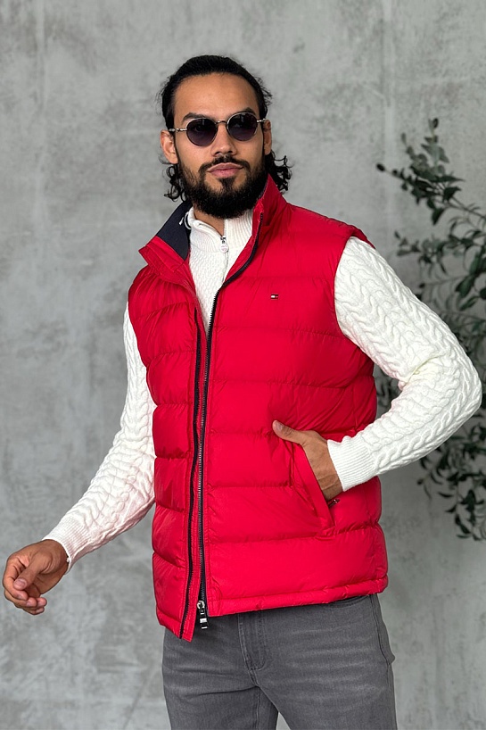Мужской красный жилет Tommy Hilfiger