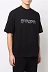 Чёрная оверсайз футболка Balenciaga graffiti-logo