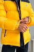 Утеплённая куртка Moncler Peuplier logo-patch - Yellow / Black