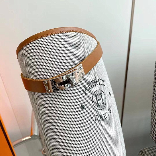 Женские кожаные сапоги Hermes Premium - Brown / White