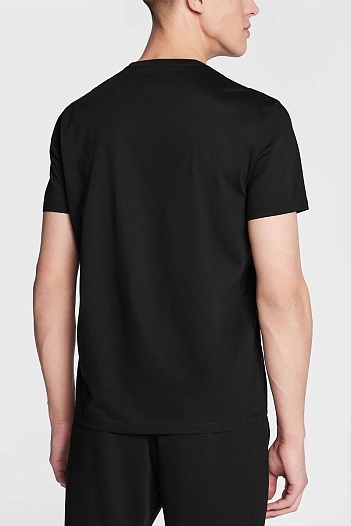 Мужская чёрная футболка Armani Exchange   